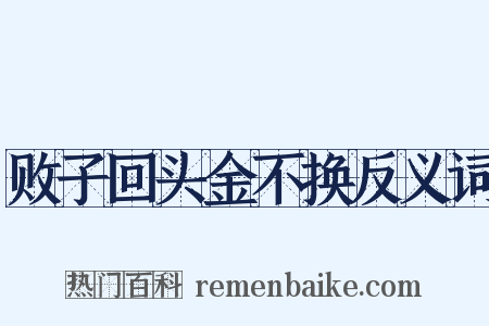 败子回头金不换反义词是什么意思的图片